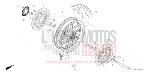 ROUE AVANT NSS750M de 2021